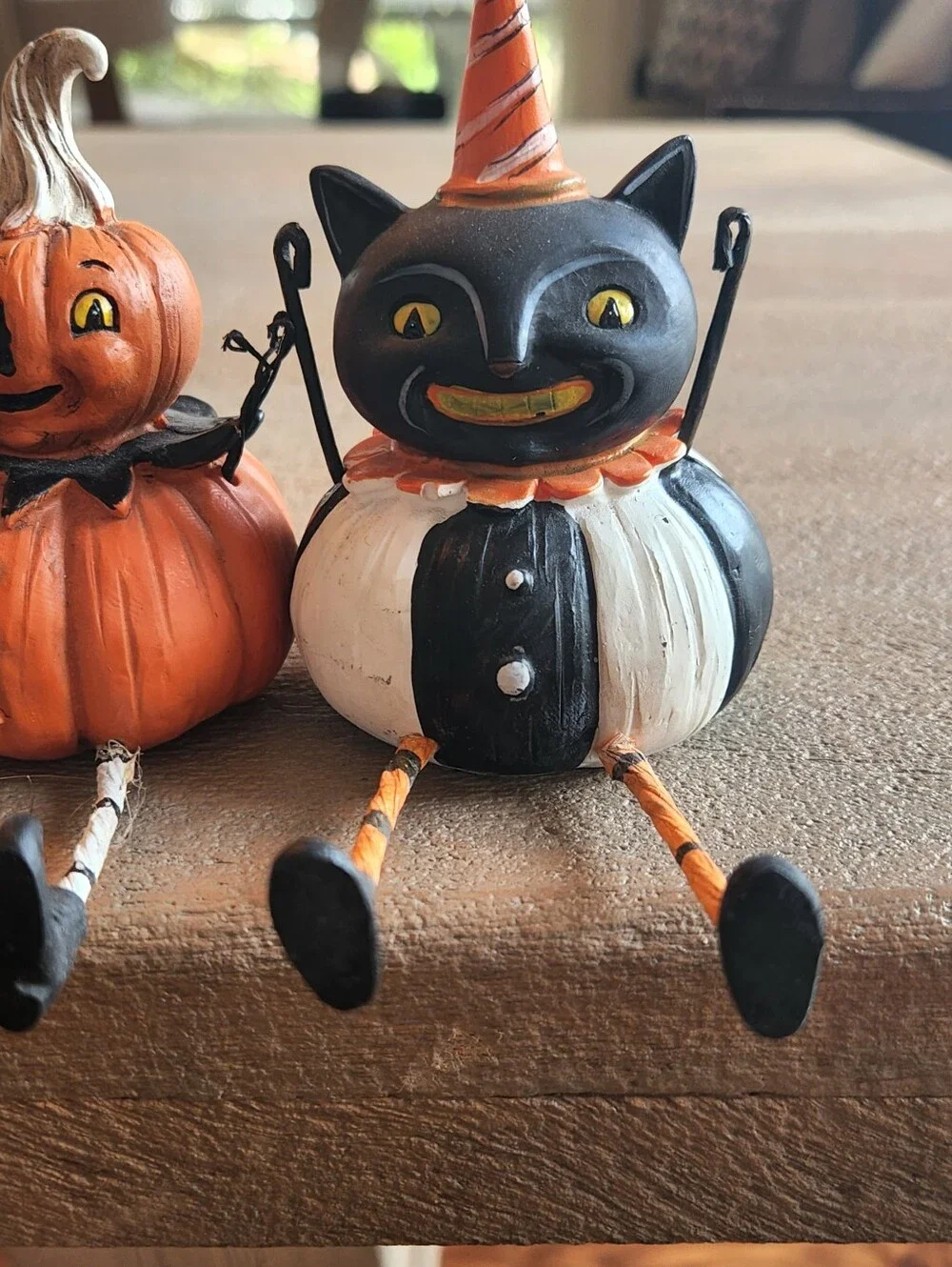 Johanna Parker Halloween Shelf Sitters Set Of 4 Cat Pumpkin Ghost Witch